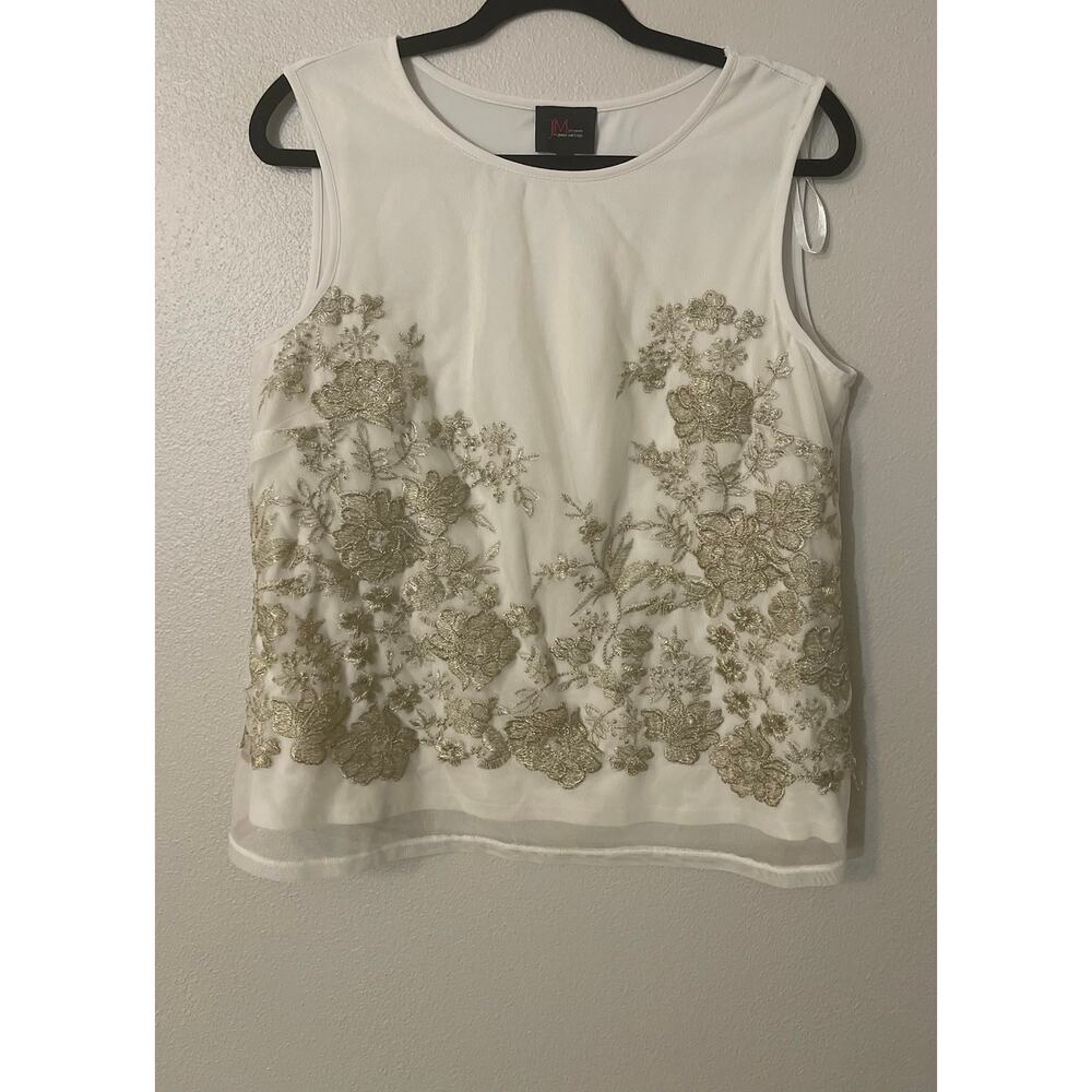 John Mayer Blouse Tank Top, Size L, JM Shirt, Tulle and Embroidered Flow…